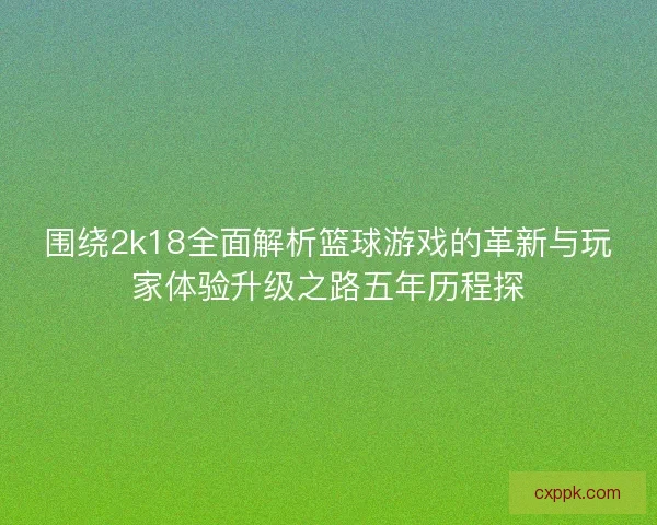 围绕2k18全面解析篮球游戏的革新与玩家体验升级之路五年历程探